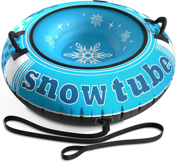 Jasonwell Inflatable Snow Tube Sled - Heavy Duty Snow Tubes for Sledding with Premium Canvas Cover for Kids Adults Snow Toy Fun Winter Outdoor Toys Christmas Birthday Gift for Boys Girls Children - Jasonwell